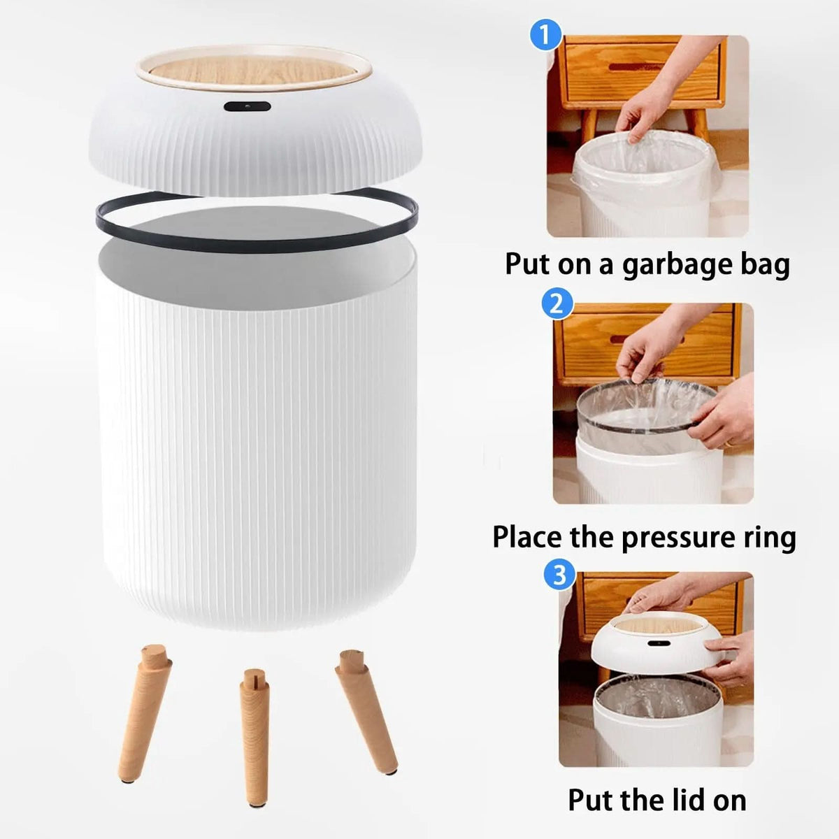 Smart Trash Can with Motion Sensor Technology | elesira