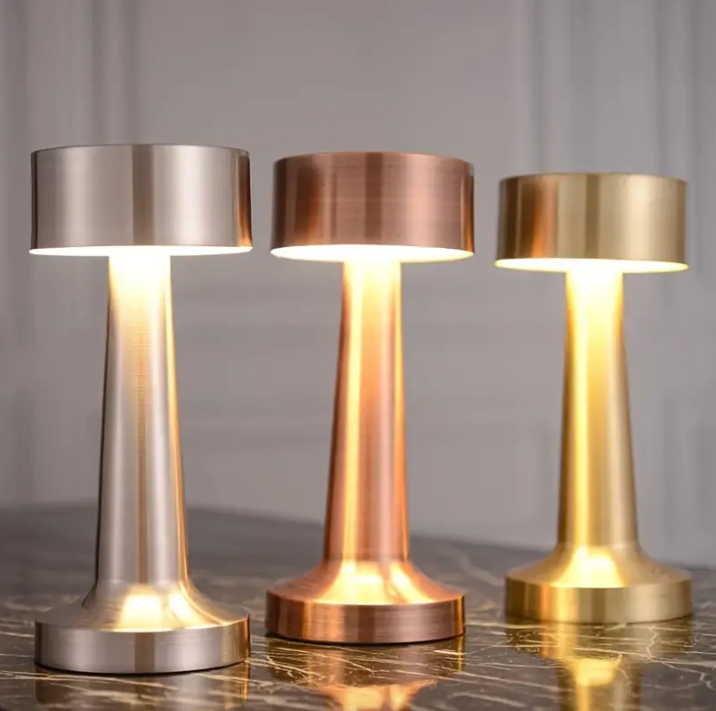 Wireless Dimmable LED Rechargeable Table Lamp ModernArt – Contemporary Touch Control - Living Room - Reading Lamp - Bedside Lamp | elesira