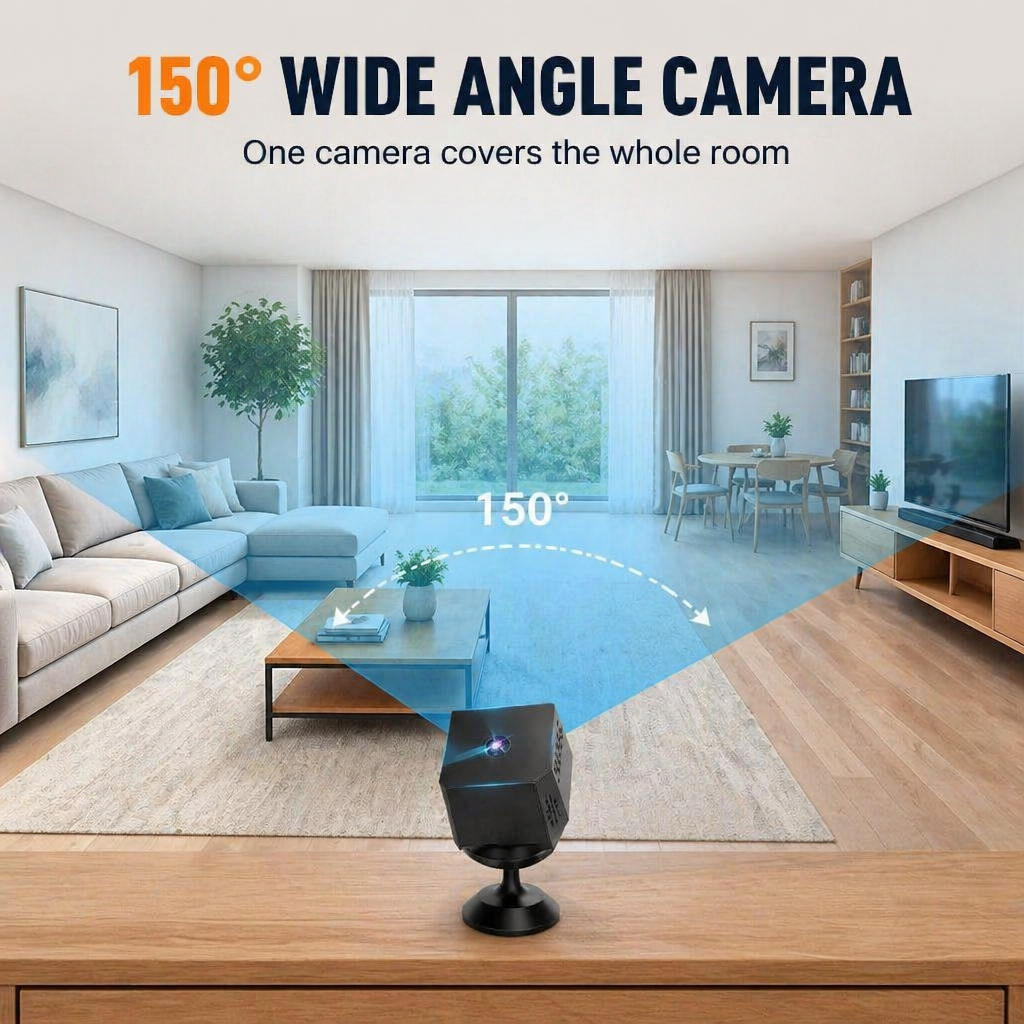 Zoomora Mini Cam | Oglądaj każde pomieszczenie w dzień i w nocy, gdziekolwiek jesteś | elesira