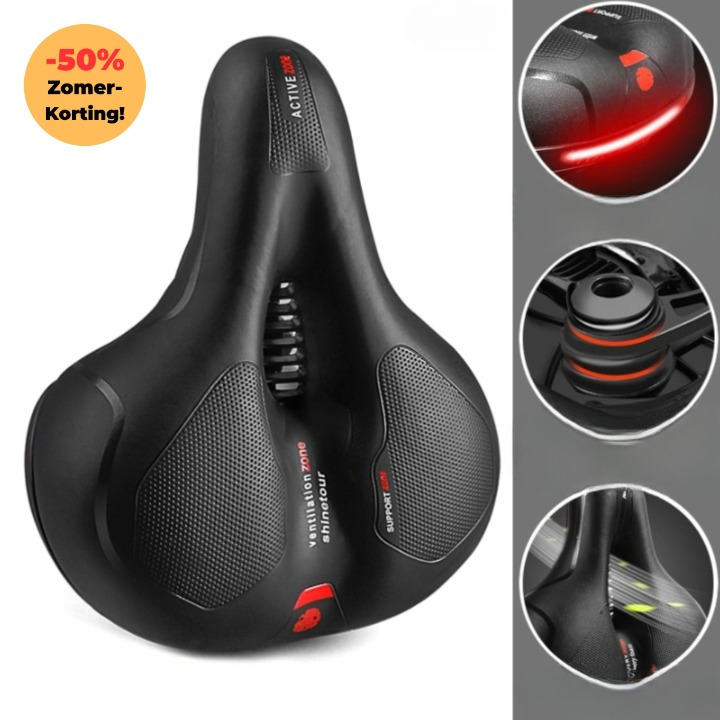 Belüfteter Fahrradsattel mit Stoßdämpfung und ergonomischem Design | elesira