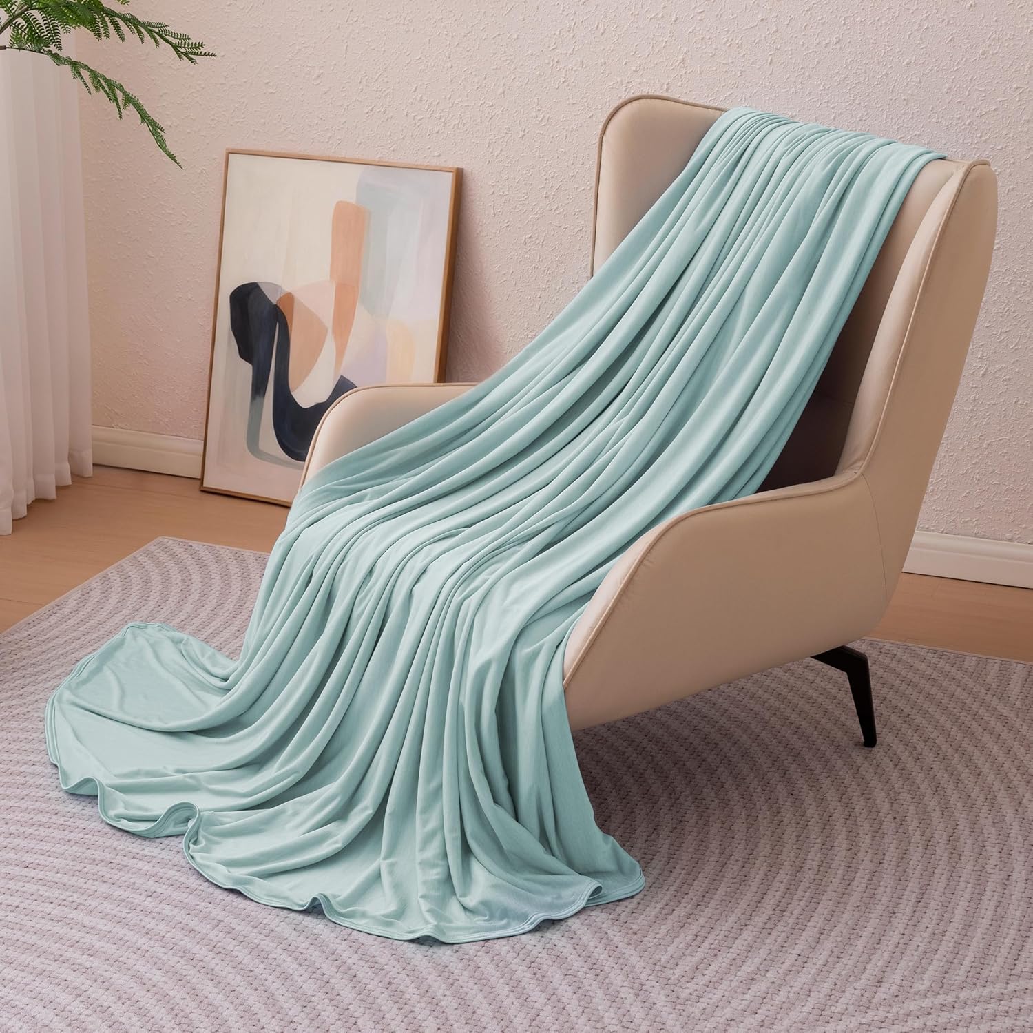 Cooling Comfort Reversible Blanket For Hot Sleepers, Soft Lightweight Throw For Bed And Couch - Elesira