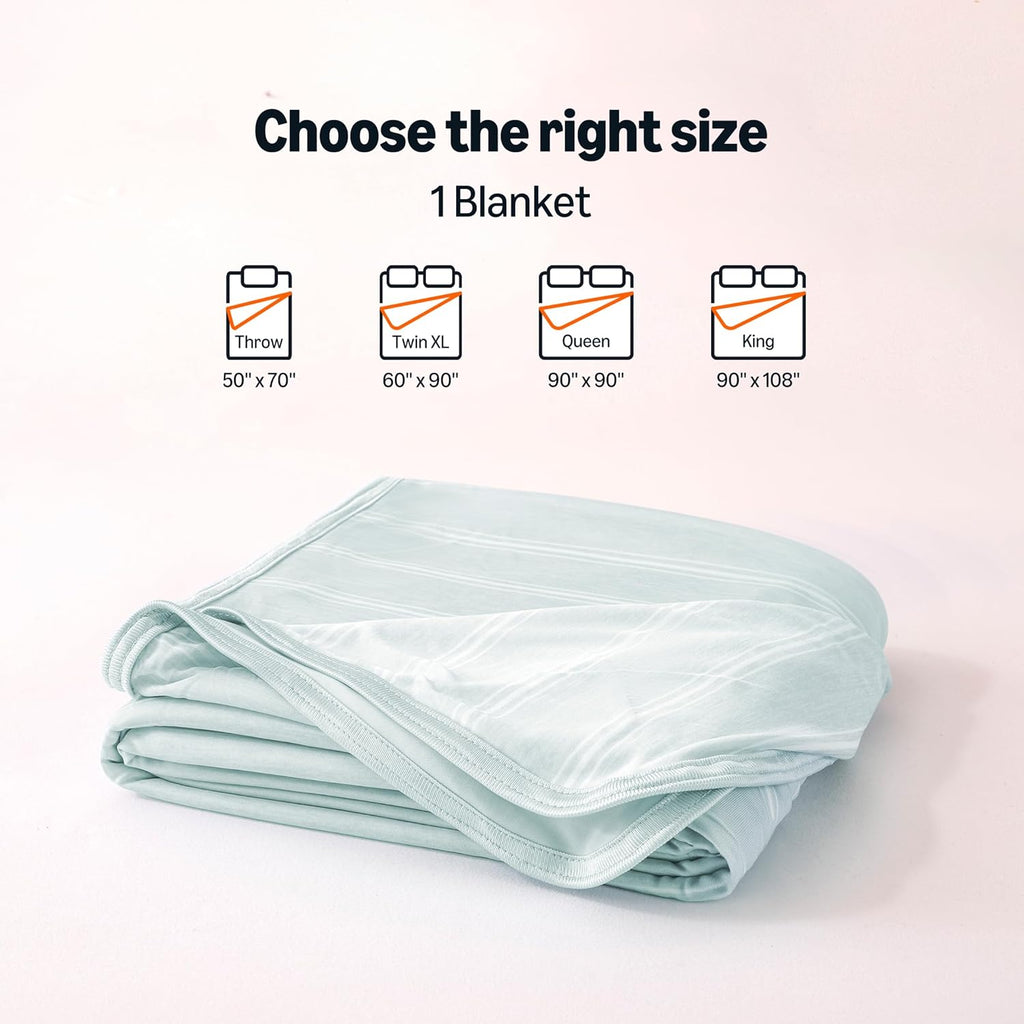 Cozy Comfort Striped Cooling Throw For Hot Sleepers Reversible - Elesira