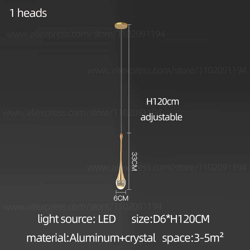 Golden Teardrop Lighting Fixture | elesira