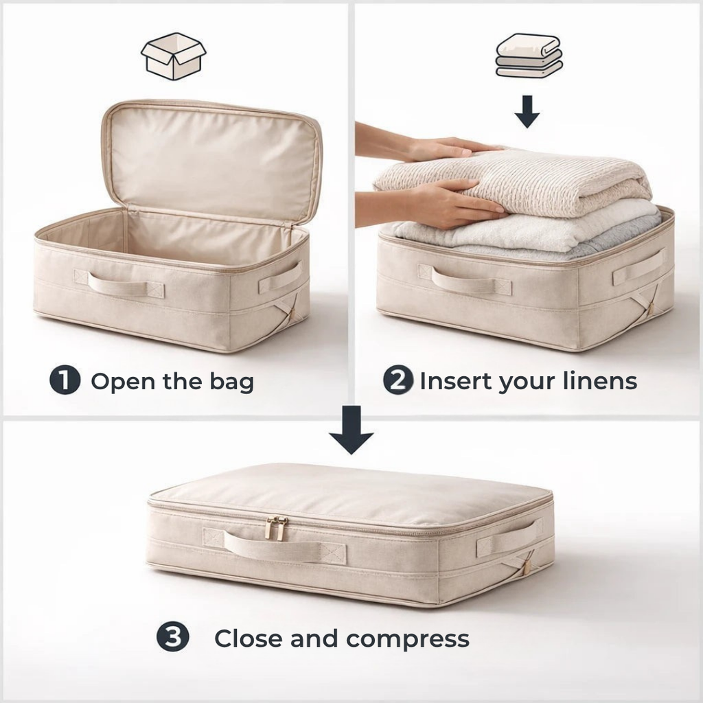 SpaceSculptor | Unlock Hidden Space and Shield Your Bulky Belongings with Effortless Compression | elesira