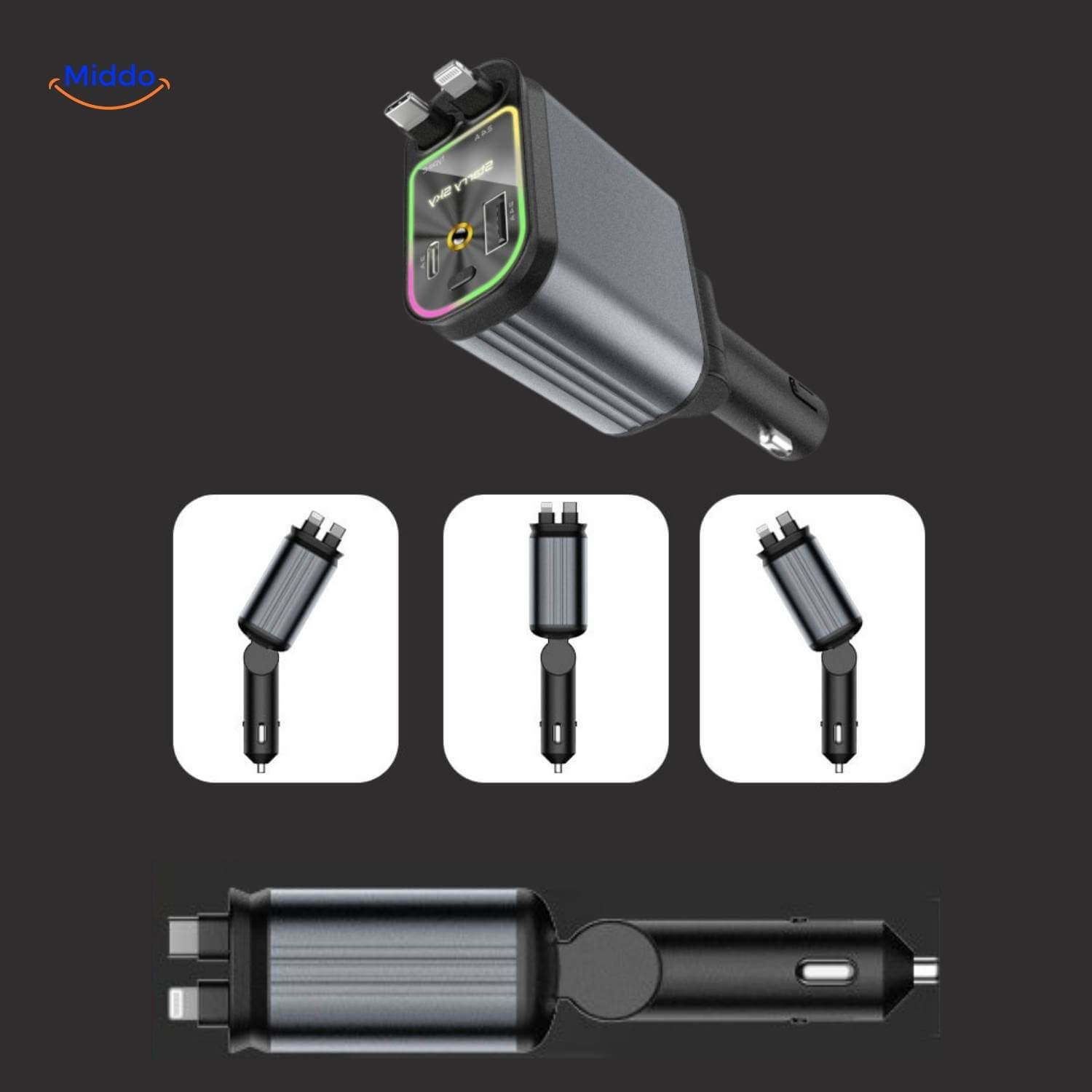 VoltAura | Power Up Four Devices Quickly & Illuminate Your Night Journey Sky | elesira