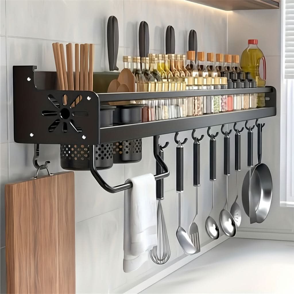 Étagère de rangement murale pour la cuisine afin d’organiser les fournitures | elesira