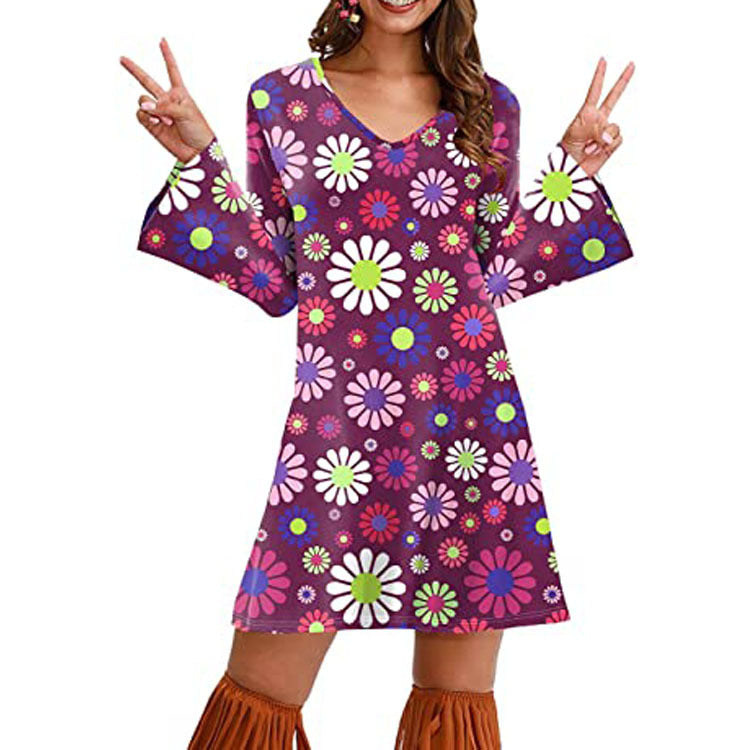 Robe Hippie Femme – Style Bohème Psychédélique 70s