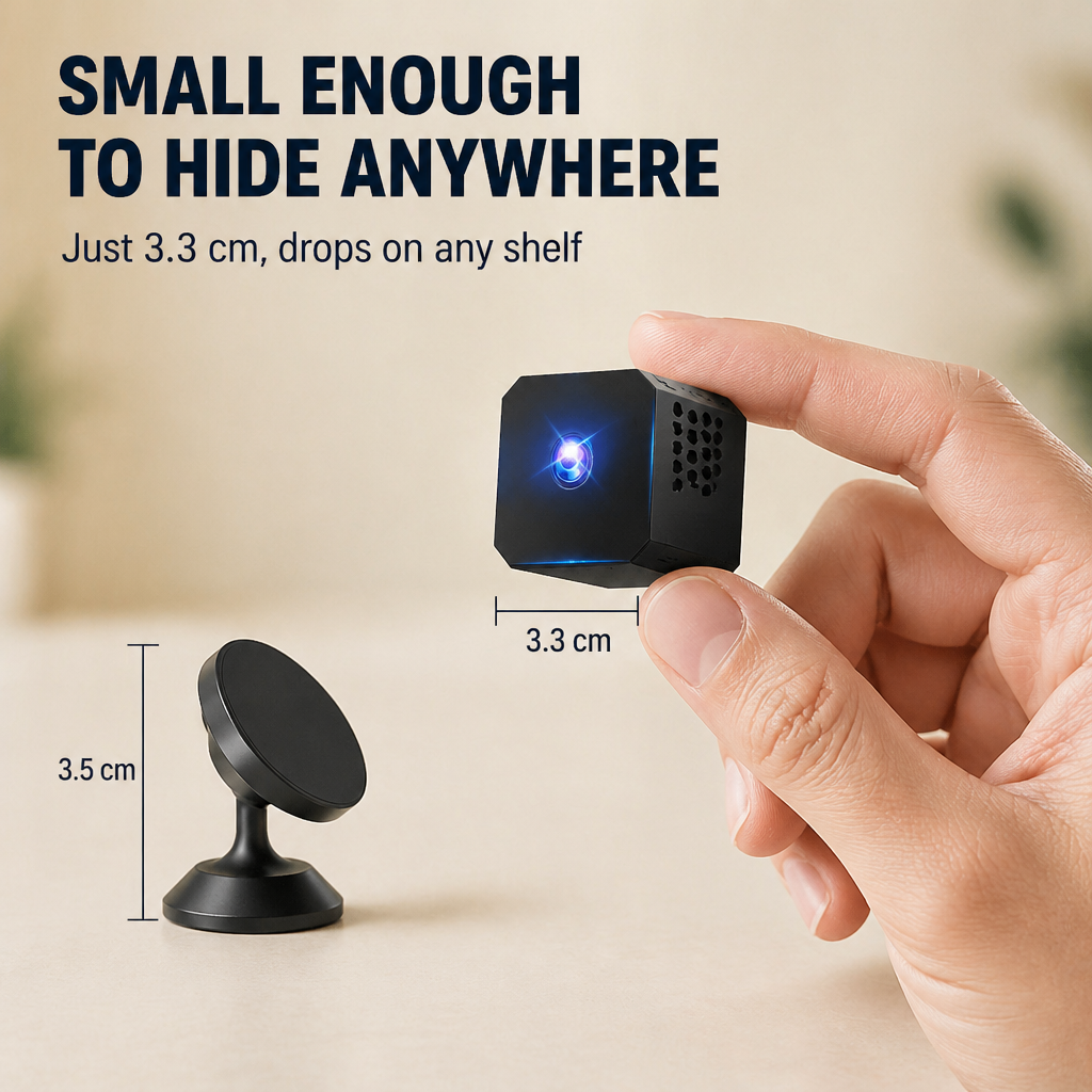 Zoomora Mini Cam | Oglądaj każde pomieszczenie w dzień i w nocy, gdziekolwiek jesteś | elesira