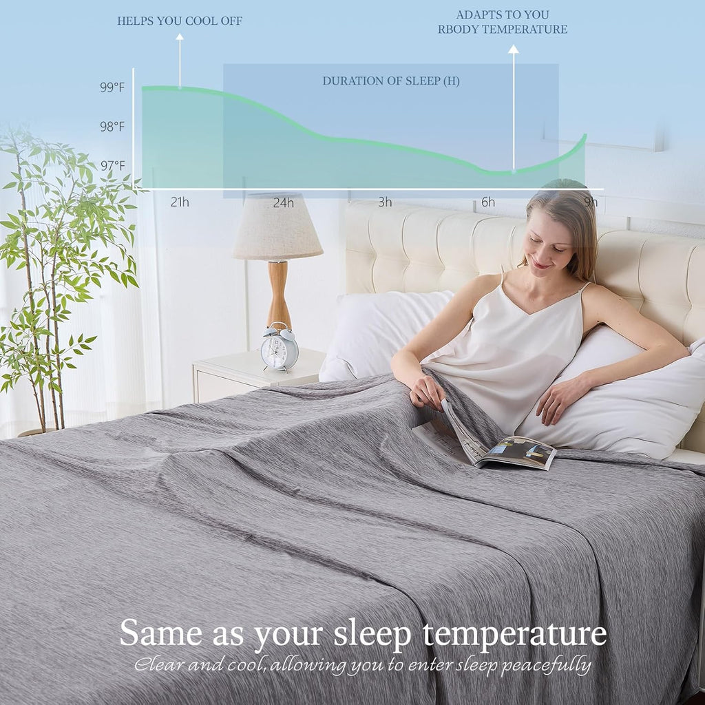 ChillWave Breathable Cooling Blanket For Hot Sleepers - Elesira