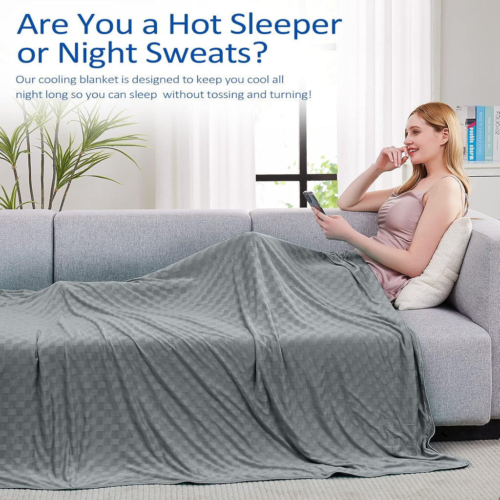 ChillEase Arc-Chill Cooling Blanket For Hot Sleepers, Soft And Breathable Comfort - Elesira