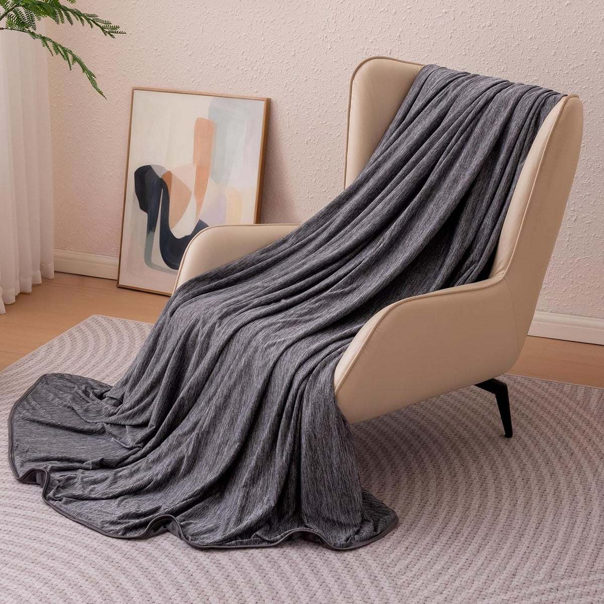 Cooling Comfort Reversible Blanket For Hot Sleepers, Soft Lightweight Throw For Bed And Couch - Elesira