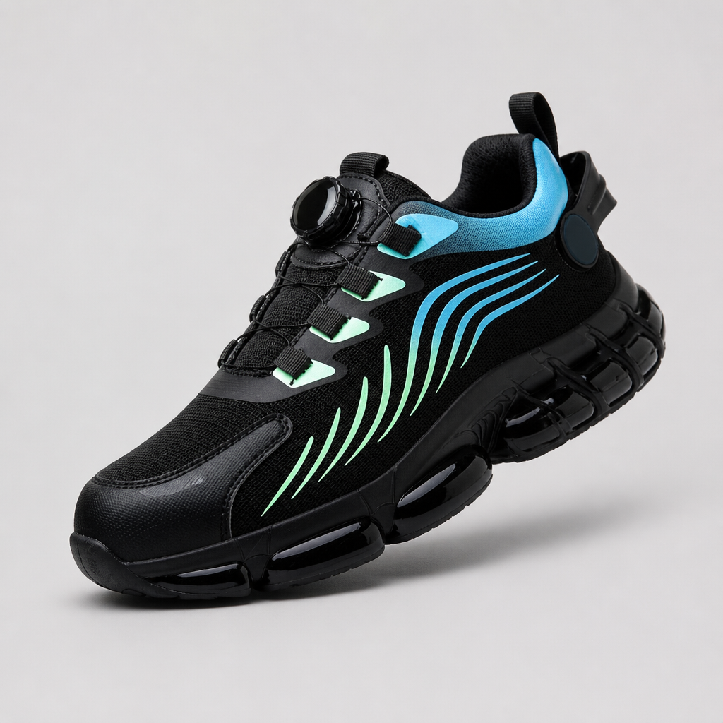VivaStride – Steel-Toe Work Sneakers Featuring Rapid-Twist Lacing System | elesira