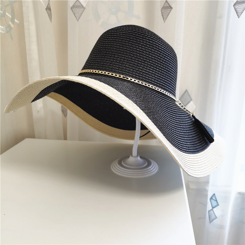 Wide Brim Straw Hat – Stylish Design with UV Protection | elesira