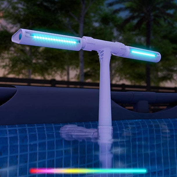 Solar-Powered RGB Fountain for Pool – Evening Light Display | elesira