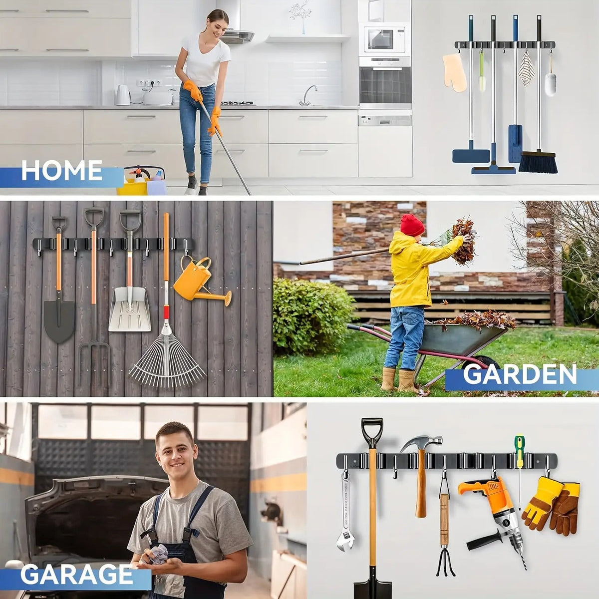 מדף פלדה חוסך מקום להתקנה על הקיר, לאחסון במוסך ובחוץ | elesira