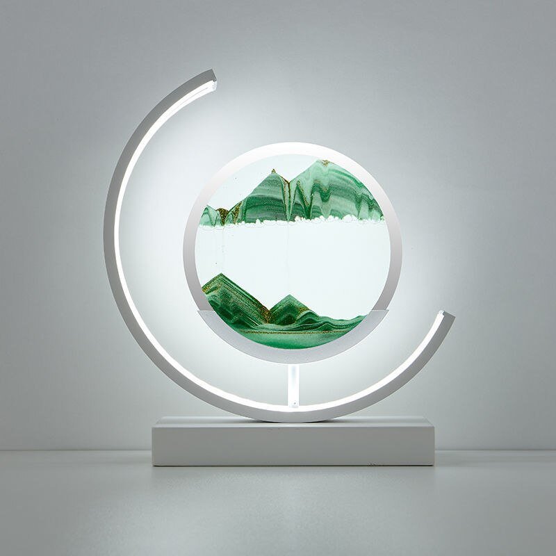 ZenGlow LED-bordslampa – konstnärlig lampa med sandrörelse | elesira
