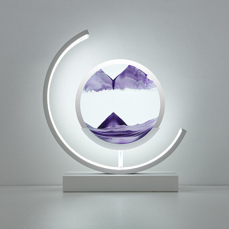 ZenGlow LED-bordslampa – konstnärlig lampa med sandrörelse | elesira