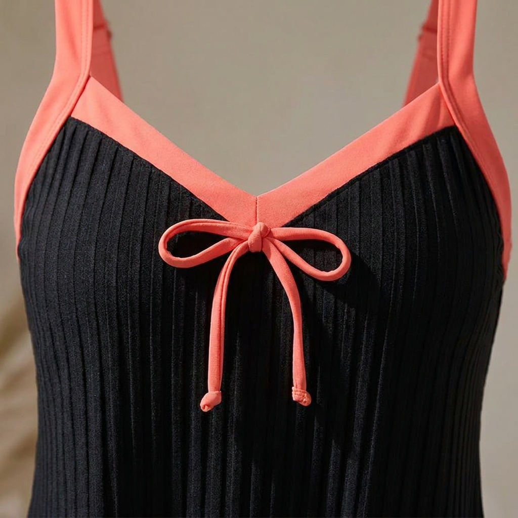SoloraSway – Ensemble tankini plissé fluide avec short couvrant | elesira