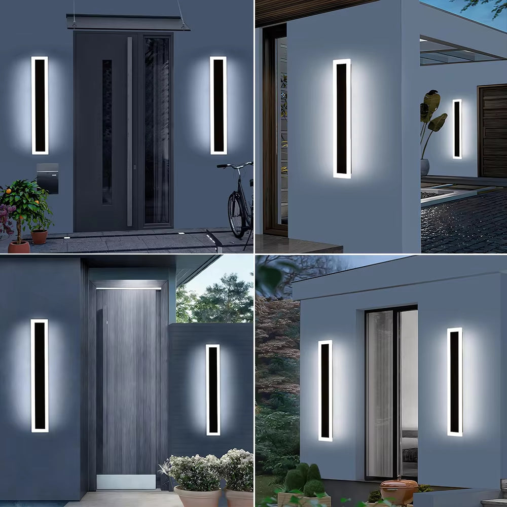 Pysty- tai vaakasuuntainen kapea LED-seinävalaisin sisä- ja ulkokäyttöön – 5 korkeutta | elesira