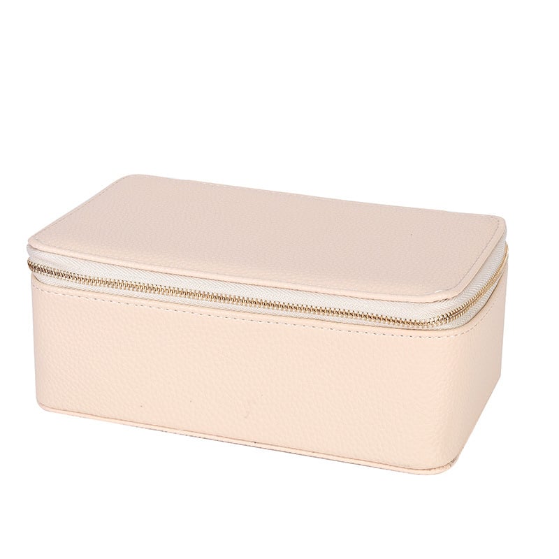 Boîte de rangement à bijoux zippée avec compartiments | elesira