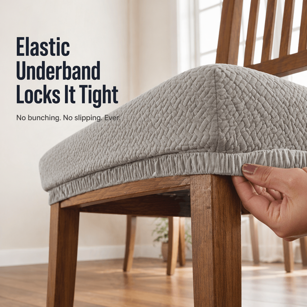 SlipGuard Jacquard Chair Covers | Protect Each Chair Against Spills, Stains & Sticky Fingers | elesira