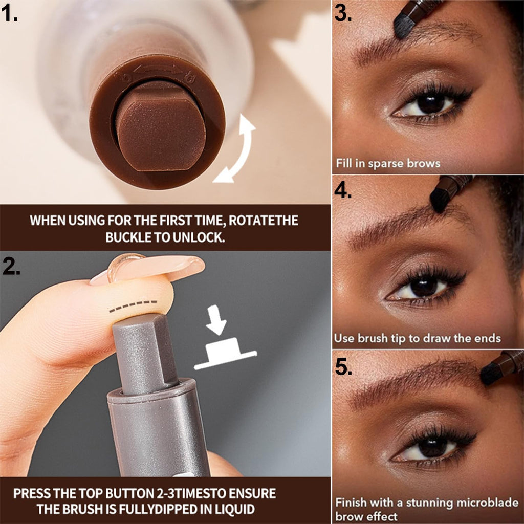 Moldeador de cejas impermeable con pincel biselado | elesira