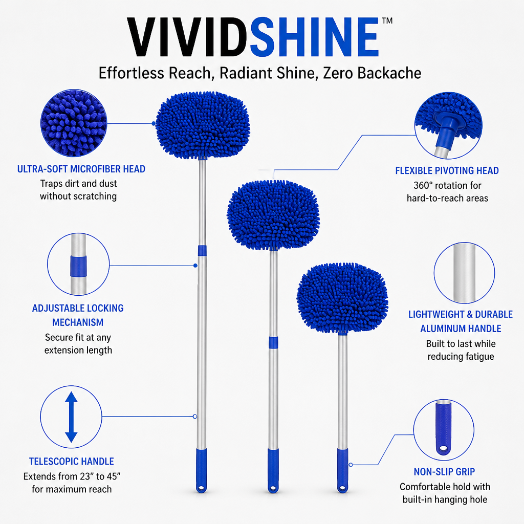 VividShine - وصول سهل، لمعان مشرق، دون ألم في الظهر | elesira