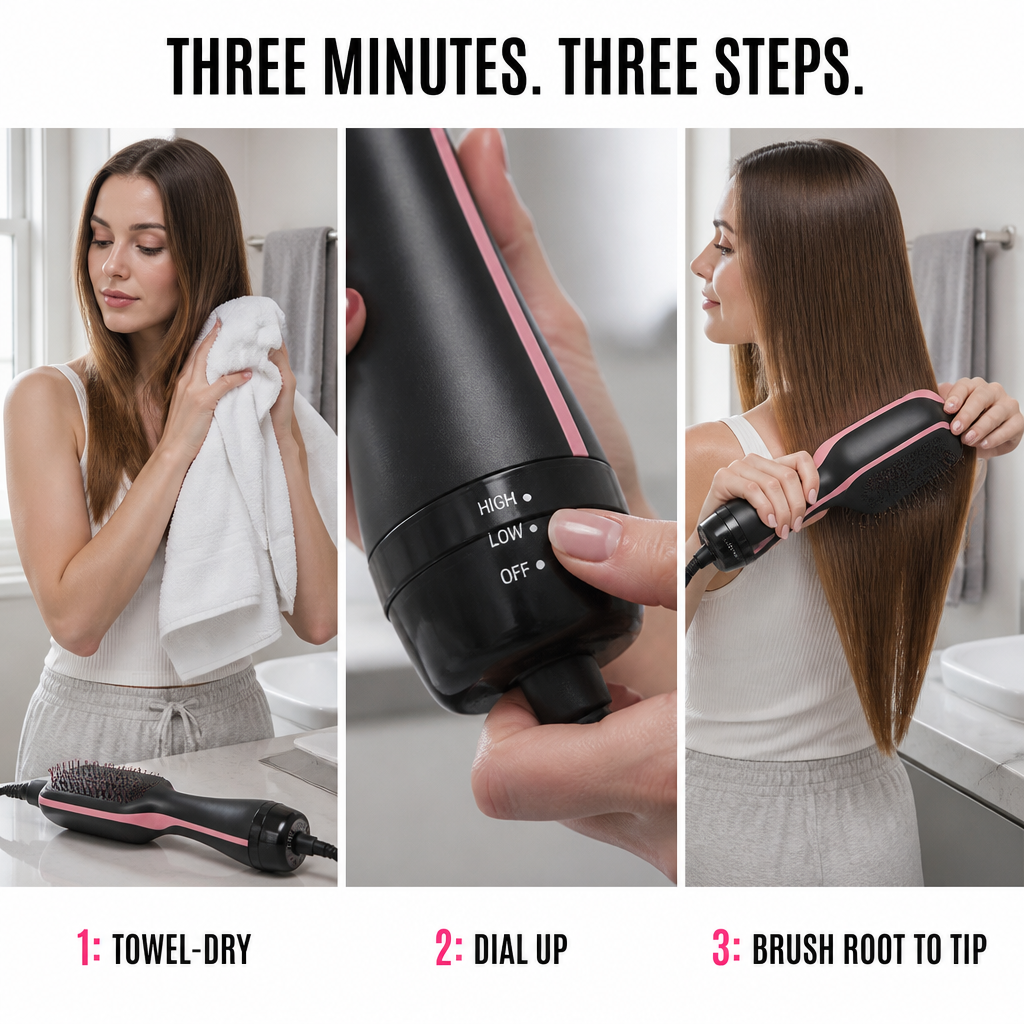 VeloSmooth | Slash Your Morning Hair Routine to One Tool, One Stroke | elesira