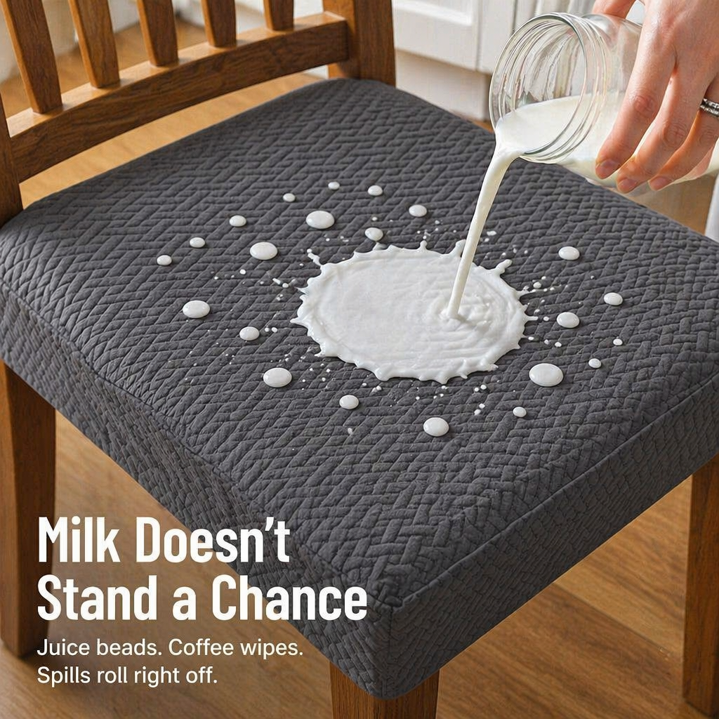 SlipGuard Jacquard Chair Covers | Protect Each Chair Against Spills, Stains & Sticky Fingers | elesira