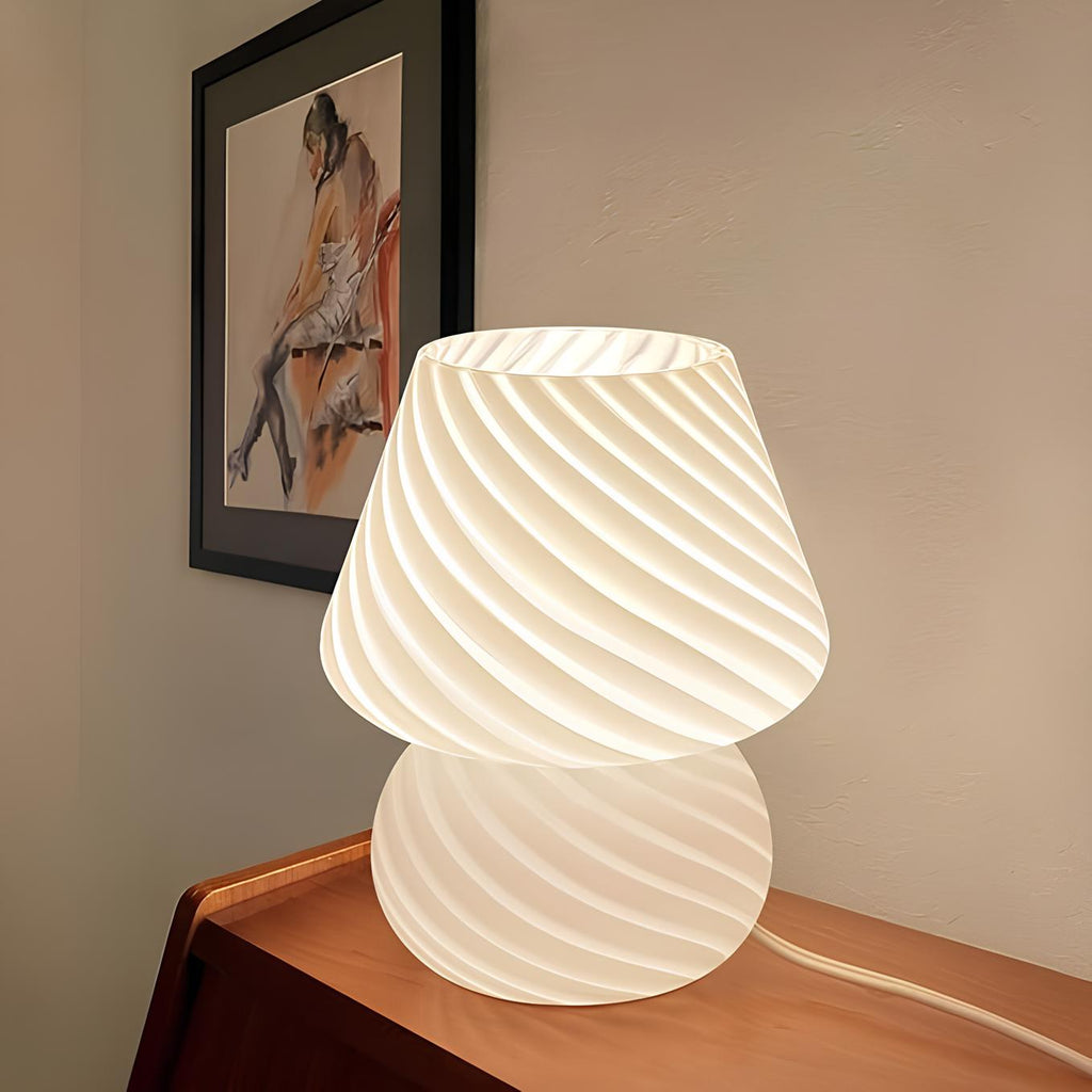 Hand-Blown Glass Art Lamp – Elegant Ambient Lighting for Home Décor | elesira