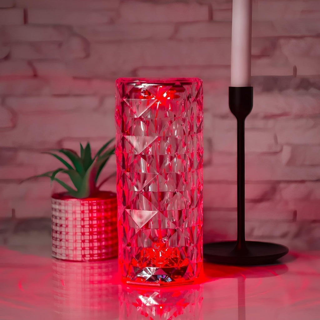 RadiantGlow-kristallen aanraaklamp – Dimbare ledverlichting met kleurwisseling | elesira