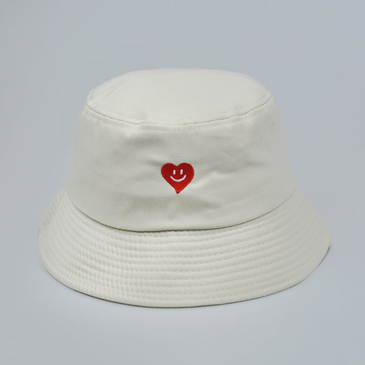 Bob Brodé Cœur Souriant — Chapeau Pêcheur Femme Chic