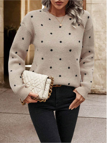 Pull en Maille à Pois pour Femme - Douceur & Style Casual