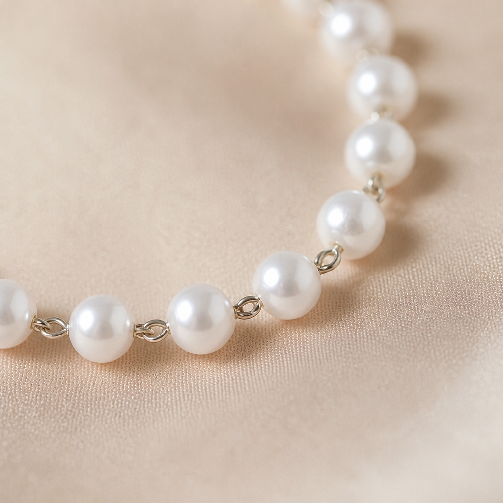 VitariaLuxe – Delicate Pearl Layers Necklace with Pendant Drop | elesira