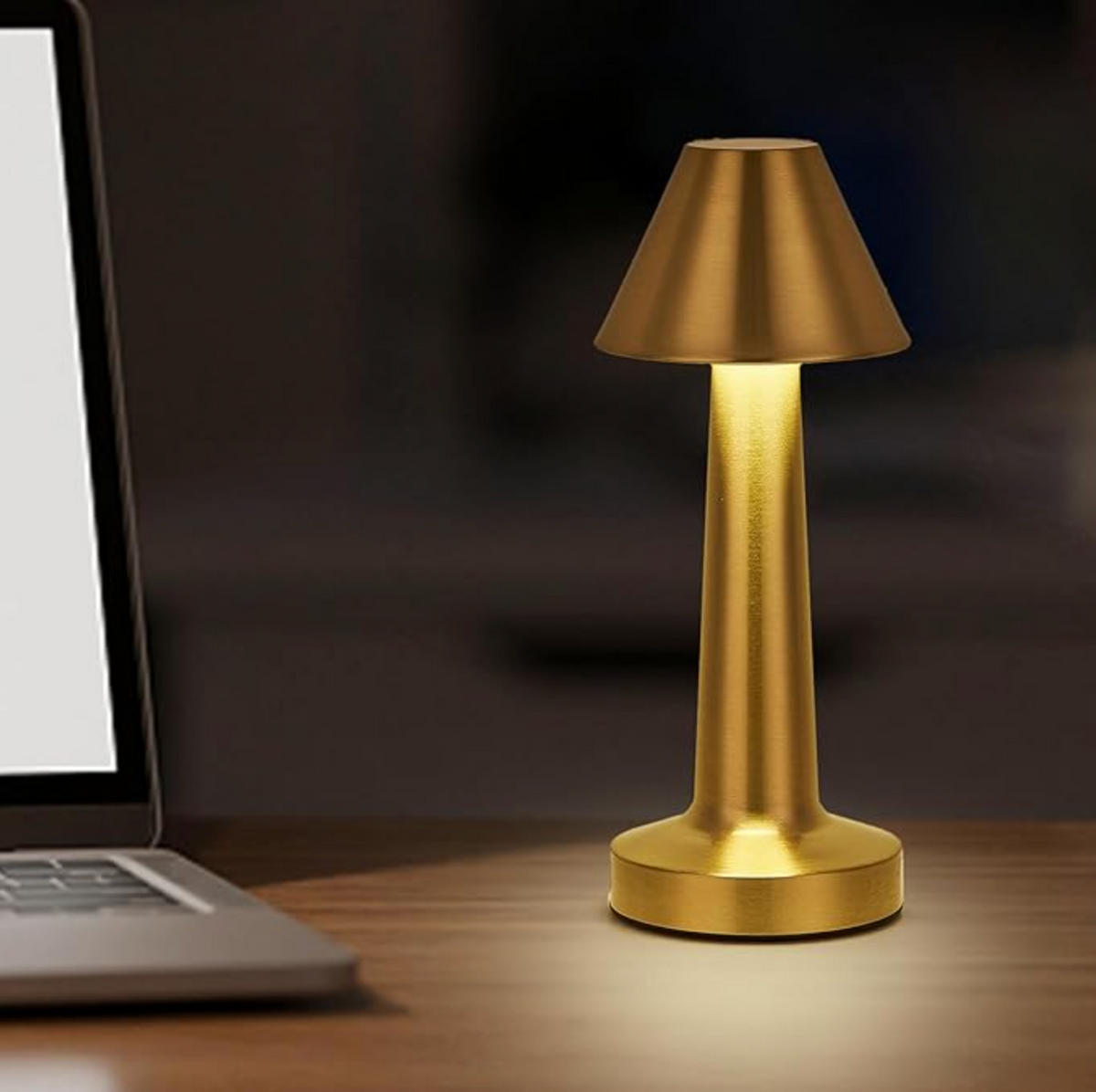 Trådløs, dæmpbar LED-batteribordlampe LuxLamp – Moderne berøringsbetjening - Stue - Læselampe - Sengebordslampe | elesira