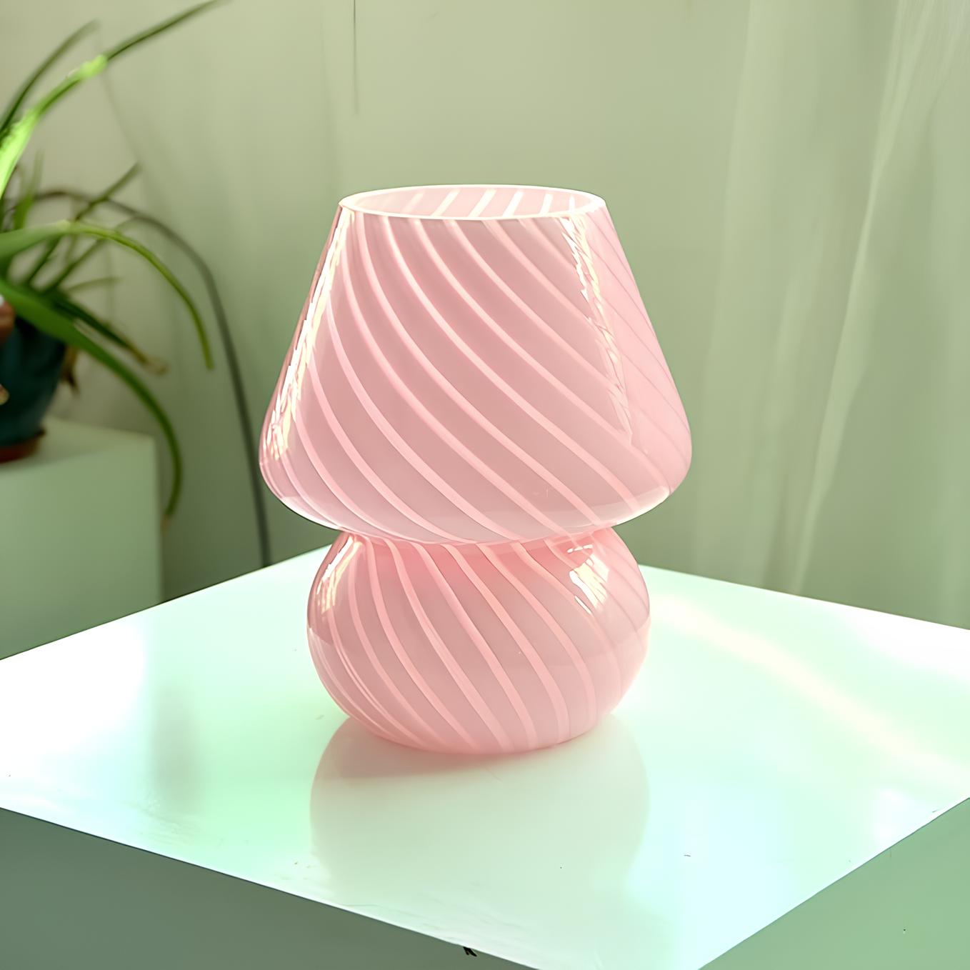 Hand-Blown Glass Art Lamp – Elegant Ambient Lighting for Home Décor | elesira