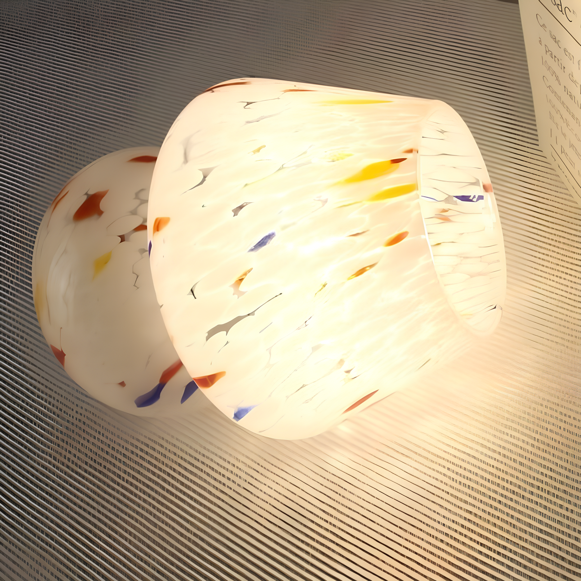 Hand-Blown Glass Art Lamp – Elegant Ambient Lighting for Home Décor | elesira