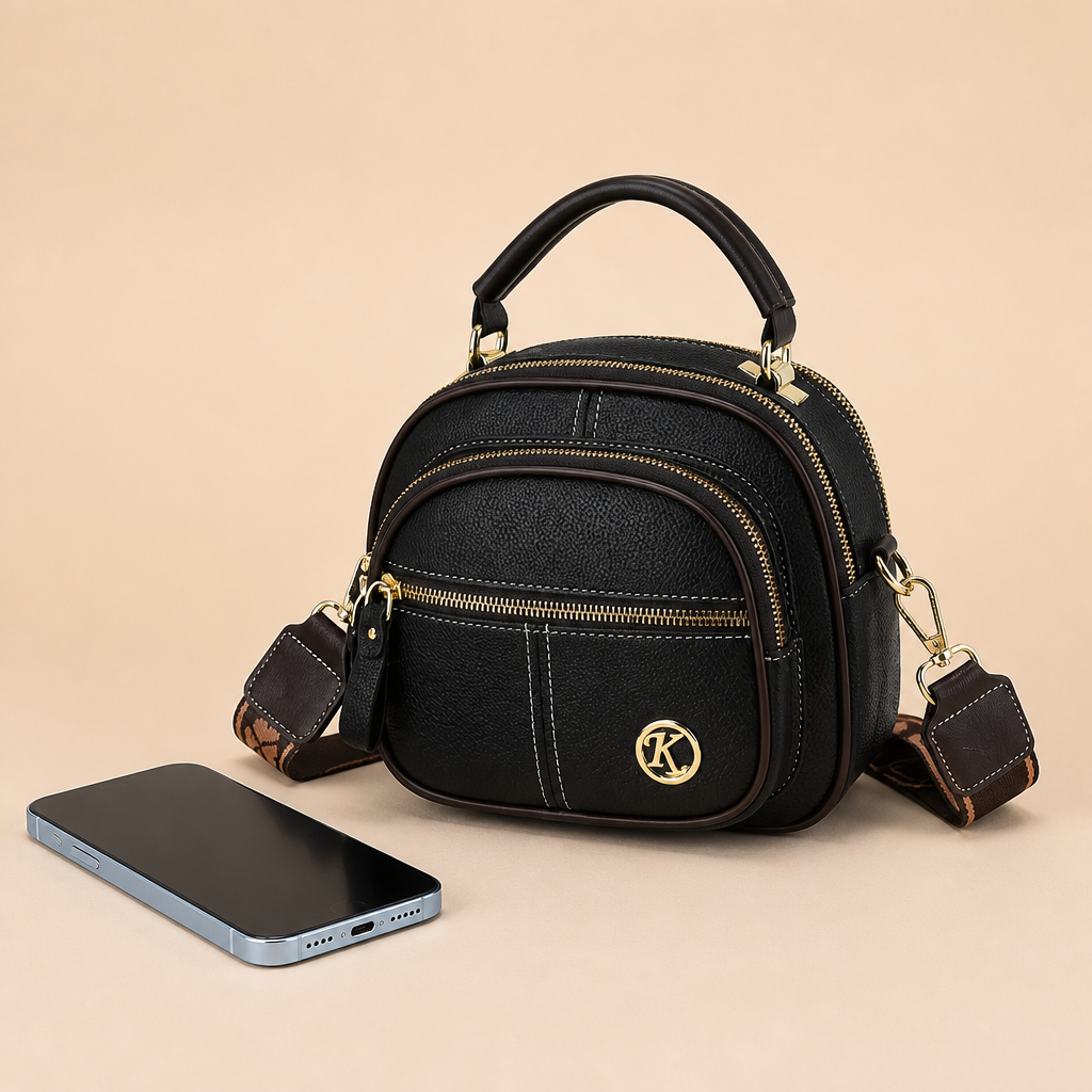 VieraBelle – Borsa compatta a tracolla con tracolla dall'elegante motivo audace | elesira