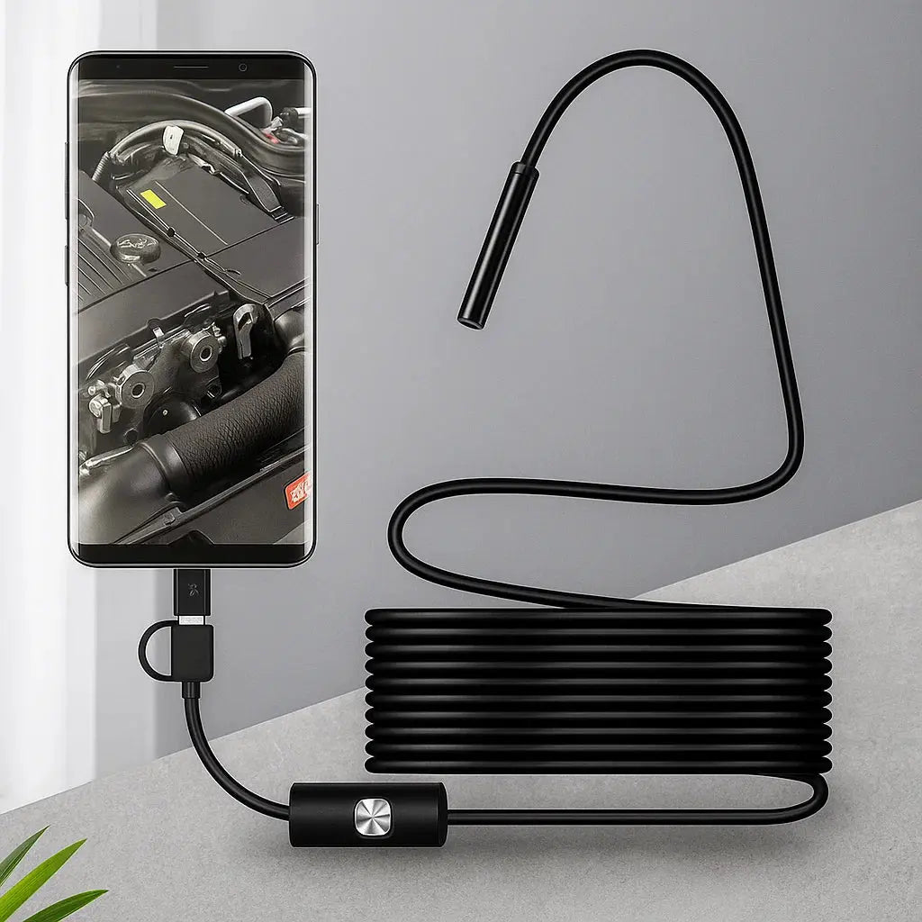 Smart inspeksjonskamera - 5 m fleksibel kabel for smarttelefoner | elesira