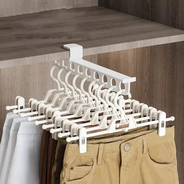 Asta salvaspazio per guardaroba per riporre pantaloni estensibili | elesira