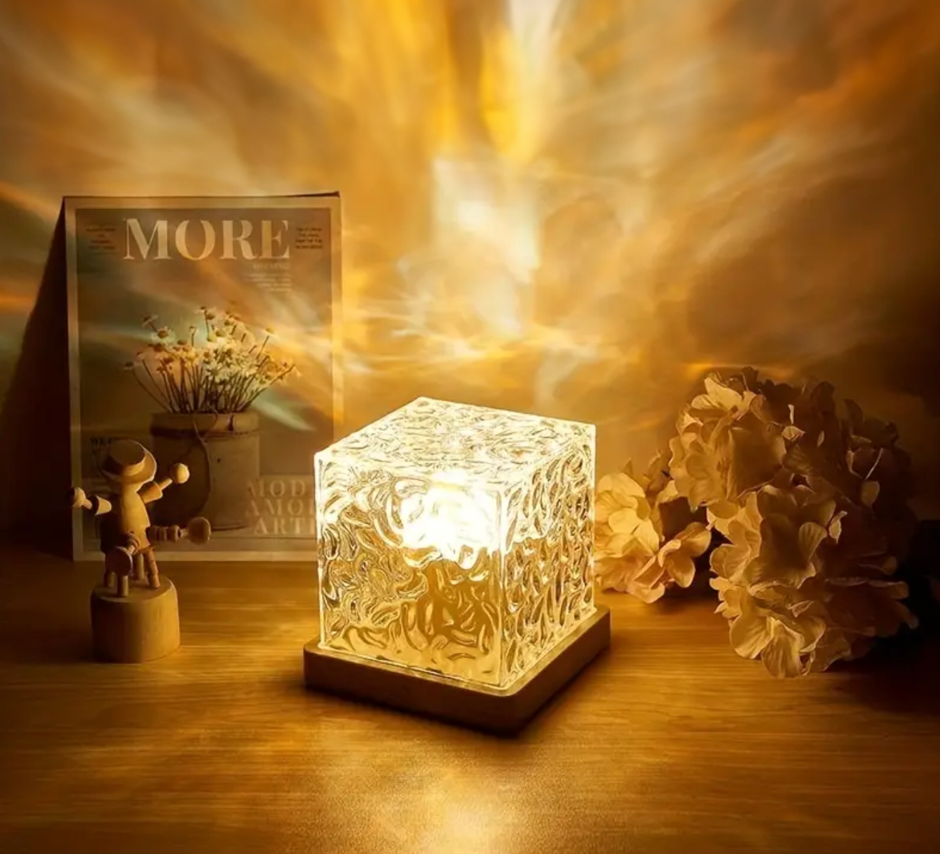 Wireless USB Relaxation Table Lamp Magic Wave Lamp – 16 radiant colors with remote control | elesira