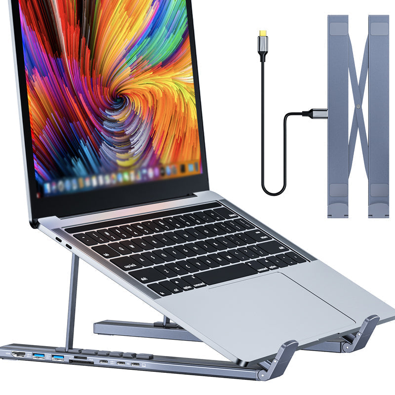 VoltEdge 8-Port-Dockingstation mit verstellbarem Ständer | Steigere deinen Komfort und besiege die Müdigkeit im Arbeitsalltag | elesira