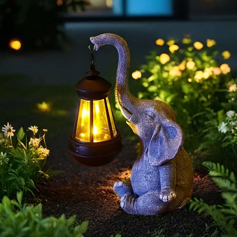 Solar Garden trädgårdslampa med elefantdesign | elesira