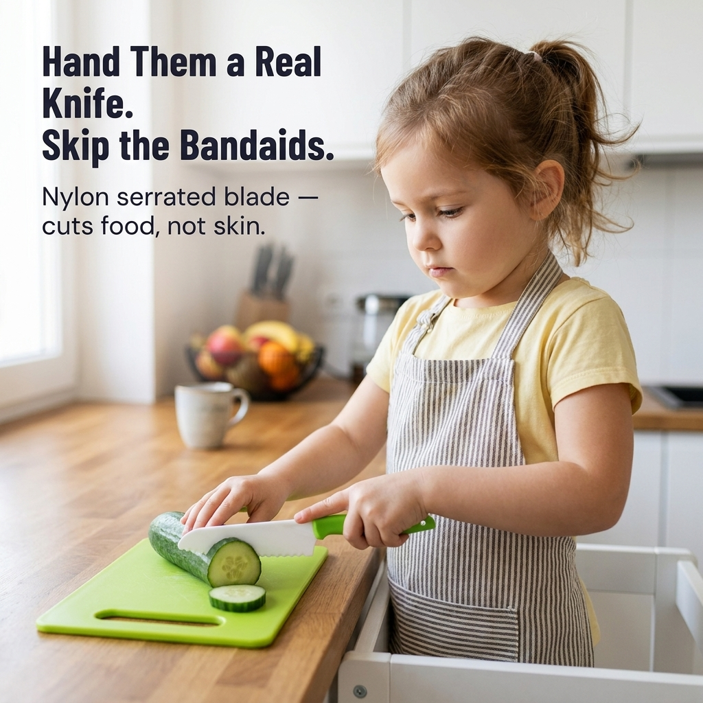 SkarletSharp Kids Kitchen Set | Ignite Your Child’s Pride with Safe, Real Slicing Success | elesira