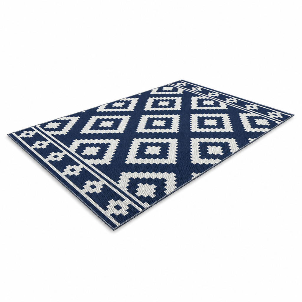 Weatherproof UV-Resistant Geometric Outdoor Rug | elesira