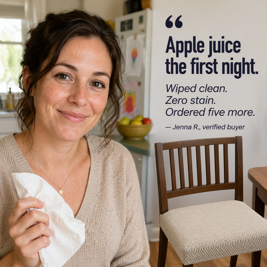 SlipGuard Jacquard Chair Covers | Protect Each Chair Against Spills, Stains & Sticky Fingers | elesira