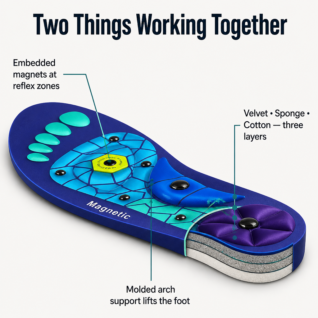 SolaraStep | Relieve Aching Feet & Arch Pain with Acupressure Cushion Support | elesira