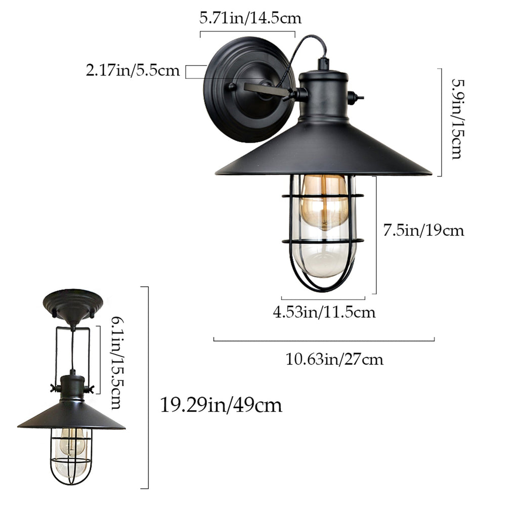 Black Modern Wall Sconce Light | elesira