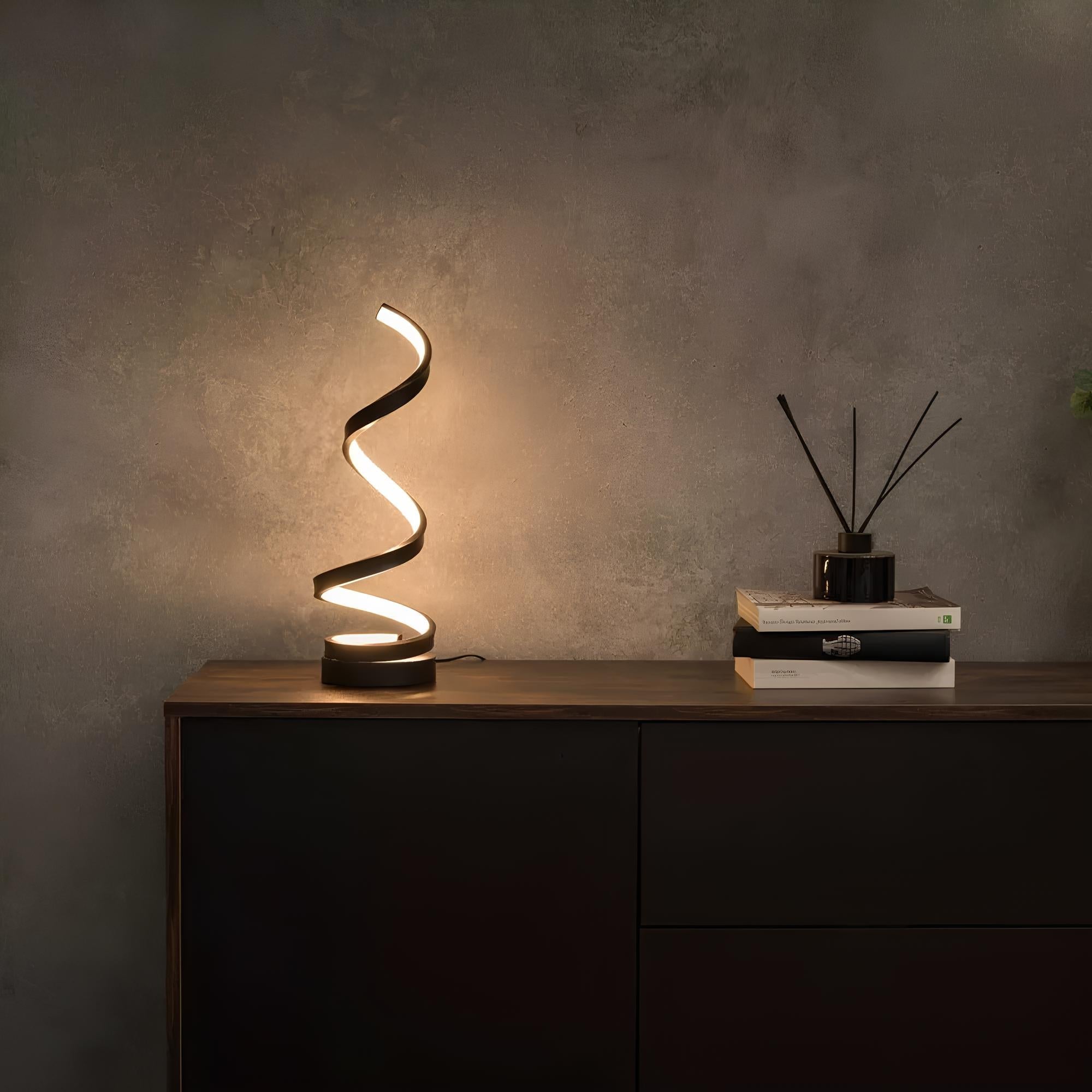 Radiance Spiral LED-lampa – Modern dimbar bordslampa | elesira