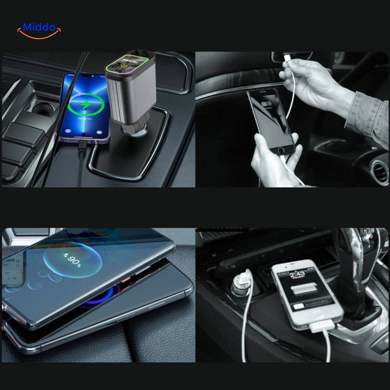 VoltAura | Power Up Four Devices Quickly & Illuminate Your Night Journey Sky | elesira